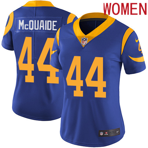 2019 Women Los Angeles Rams #44 McQuaide blue Nike Vapor Untouchable Limited NFL Jersey